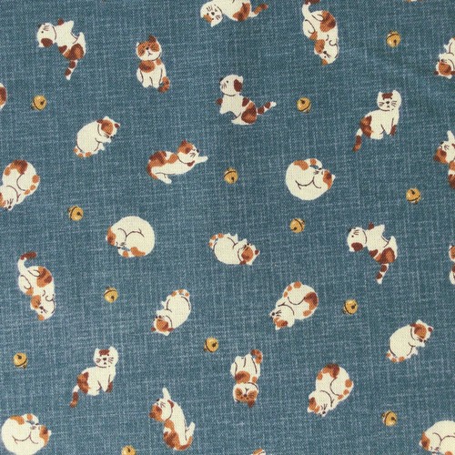 Tissu japonais chats - japonais,