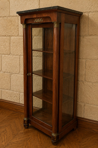 Vitrine style empire acajou - style, en