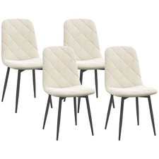 HOMCOM Lot de 4 chaises de