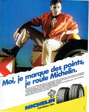 Publicité Advertising 078  1985   les pneus Michelin MXL MXV