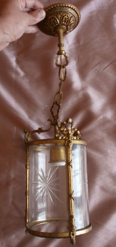 Lanterne bronze doré style - bronze,
