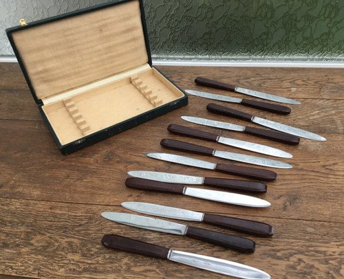 Coffret ancien couteaux - coffret, 12