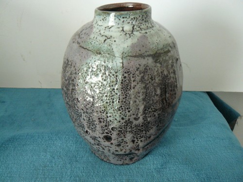 Vase boule vintage grès - vase,