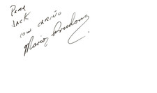 Mario prudom signed auto 3x5 - mario,