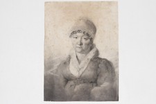 Portrait dessin ancien signé