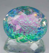 Grande opale de feu monarque de 74,20 ct. double coupe ovale pierre précieuse...