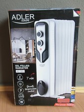 Adler Huiles Radiateur 7 Côtes Blanc 1500W Chauffage Électrique