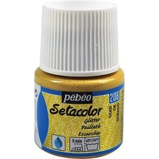 [329208] Pébéo Flacon 45 ml Peinture Setacolor pour tissus clairs Pailletée OR
