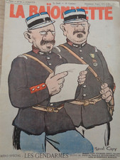 ? Revue satirique La Baïonnette N 58 - année 1916 - Les gendarmes - art humour