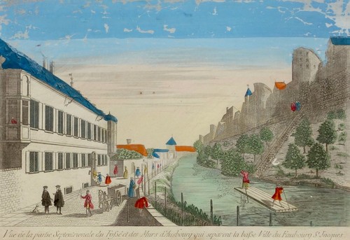 Vue optique fossé et murs - vue,