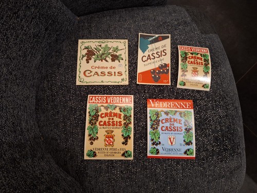 étiquettes crème cassis - Étiquettes,