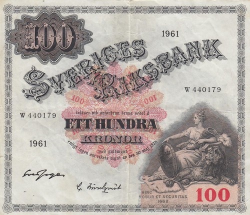 Suède 100 kronor svea - 100,