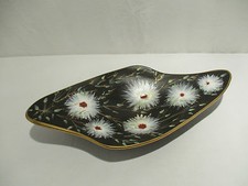 ANCIENNE GRANDE COUPE VALLAURIS CERAMIQUE VINTAGE DECOR FLEURS CUP CERAMIC 