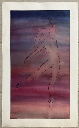 Peinture technique mixte - mixte, encre