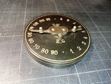 Ancien compteur de points pour jeu - bois noirci - EG - 7 cm diamètre