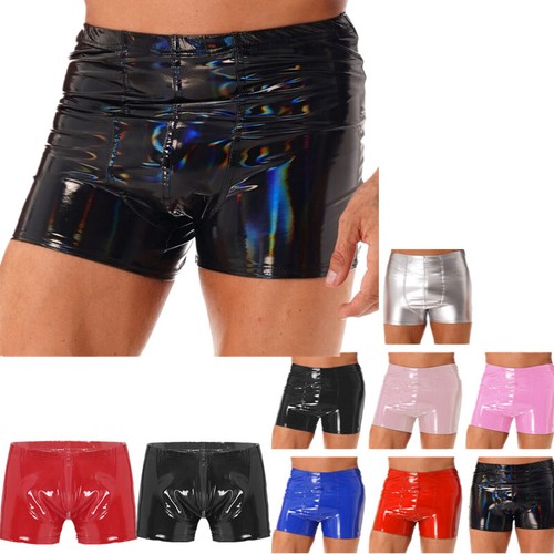 Men latex short pants - short,