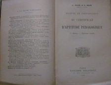 Augé. Bain. Manuel de Préparation au Certificat d'Aptitude Pédagogique. T1. 1920