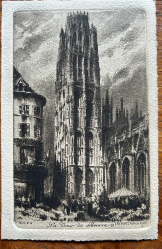 Cpa rouen tour - rouen, beurre