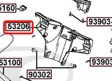 Cache guidon KYMCO LIKE 125 NEW LIKE 50 53206-ACC1-E10-NVP