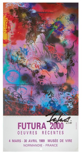 Futura 2000 signed poster of - signed,
