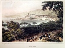 Rouargue Vue de Cannes Gravure