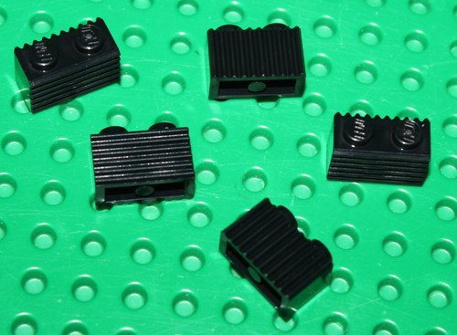 Lego black brick 1x2 ref - 5, x