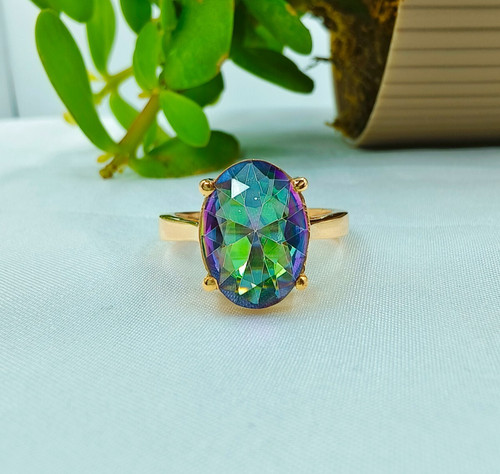 Bague pierre précieuse topaze