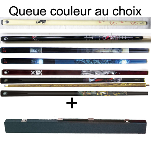 Coffret queue billard - de, canne