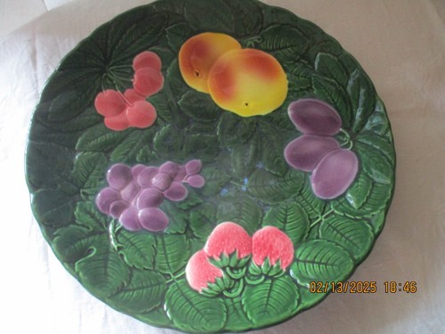 Plat rond decor fruits - a, de