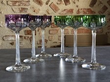 6 verres Roemer de couleur