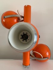 LUSTRE EYEBALL  - SPACE AGE - VINTAGE ORANGE - A RESTAURER