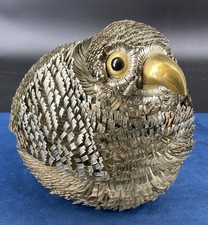 Oiseau métal d'Alexander Blazquez sculpture mexicaine acier et laiton vintage