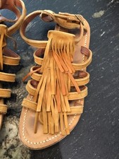 Très Belles Sandales Daim Franges K Jacques 37 Tbe