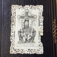 CANIVET Marchand Anges Notre Dame Scapulaire XIXè HOLY CARD 19thC Santino