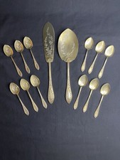 Hénin et Cie superbe service à glace en vermeil argent massif Minerve