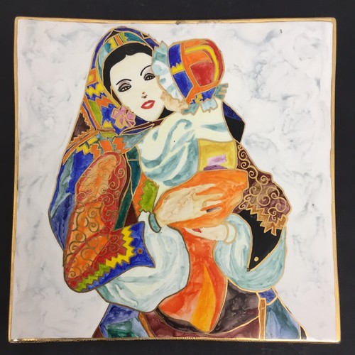 Large plate sardinian - sardinian, ceramic