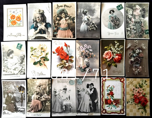 821 lot 18 cartes - , de