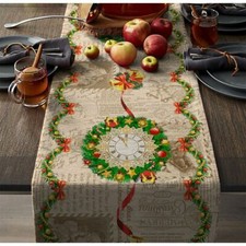 Chemin de table Noël Couronne