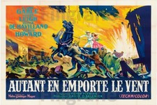 AUTANT en EMPORTE le VENT Rtwd-POSTER HQ 50x70cm d'une AFFICHE VINTAGE
