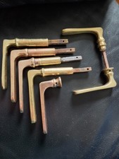 7 Poignée de porte ancienne laiton carré de 8 mm