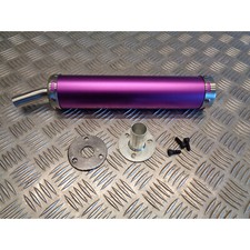 cartouche silencieux universel adaptable violet pour pot echappement scooter mot