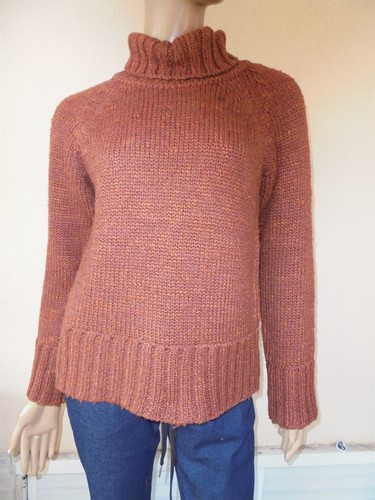Pull tweed rouille hiver col - tweed,