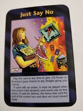 JUST SAY NO : ILLUMINATI NEW WORLD ORDER LIMITED 1994 CARD GAME INWO