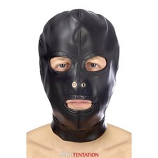Cagoule BDSM en cuir avec