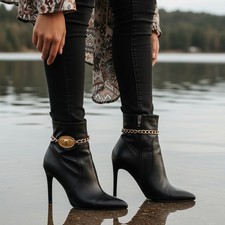 Femme 2PCS Métal Or Coffre