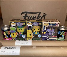 Pack Funko Pop Alice - Noir Léger - Ensemble + Soda + Cheshire 65th + Posters
