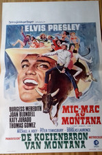 BELGIAN ORIGINAL MOVIE POSTER - MIC-MAC AU MONTANA (ELVIS PRESLEY / KATY JURADO)