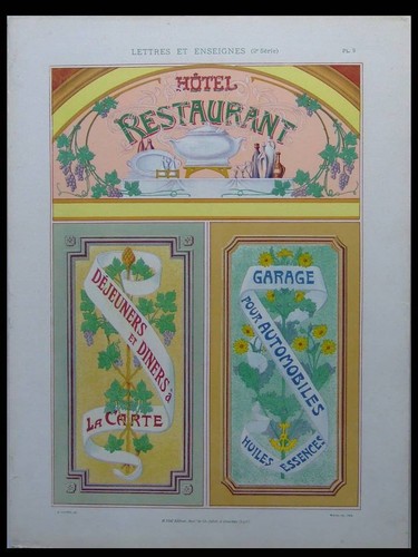 Enseignes art nouveau - enseignes,