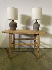 console en bois d’orme Meuble décoration lampe 