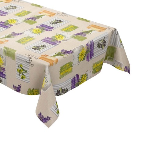 Nappe toile cirée beige - nappe,